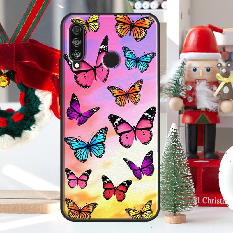 Butterfly Flower For Huawei Nova Y73 Y60 Y70 Y90 Y72 Y61 Y91 7i 8i 11i 12i 12s 9 10 SE P20 P30 P40 Lite Case