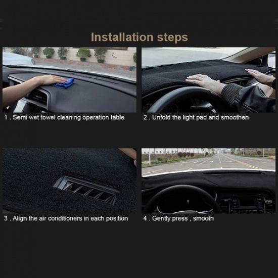 Leather Car Dashboard Cover Non-Slip Dashmat Dash Mat For Toyota Camry 2018-