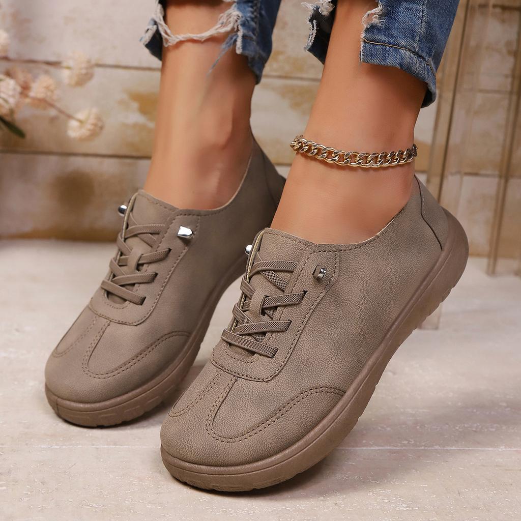 Zapatos Casuales Vintage de Moda para Exteriores, Zapatillas Planas Versátiles Nuevas para Mujer de Todas las Estaciones con Suela Blanda Dopamina, Plataforma Gruesa y Diseño de Bloques de Color