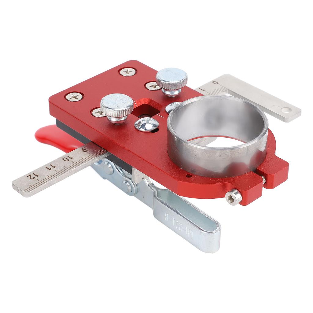 35mm Verdecktes Scharnier Jig Aluminiumlegierung Schranktürscharnier Bohrhilfe mit Lochöffner L-Lineal Q