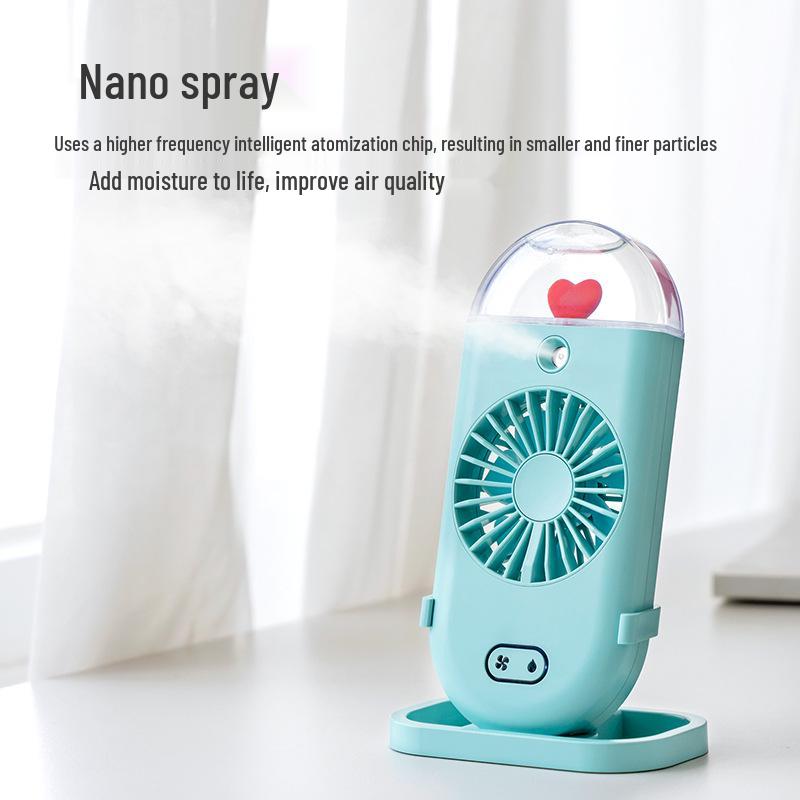 Portable Mini Handheld USB Spray Fan: Rechargeable, Desktop & Cooling for Summer