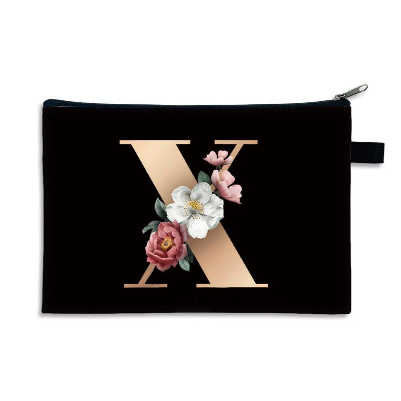 Kreativní potisk písmen malá taštička na drobné polyester zip malá taška multifunkční úložný prostor příruční peněženka