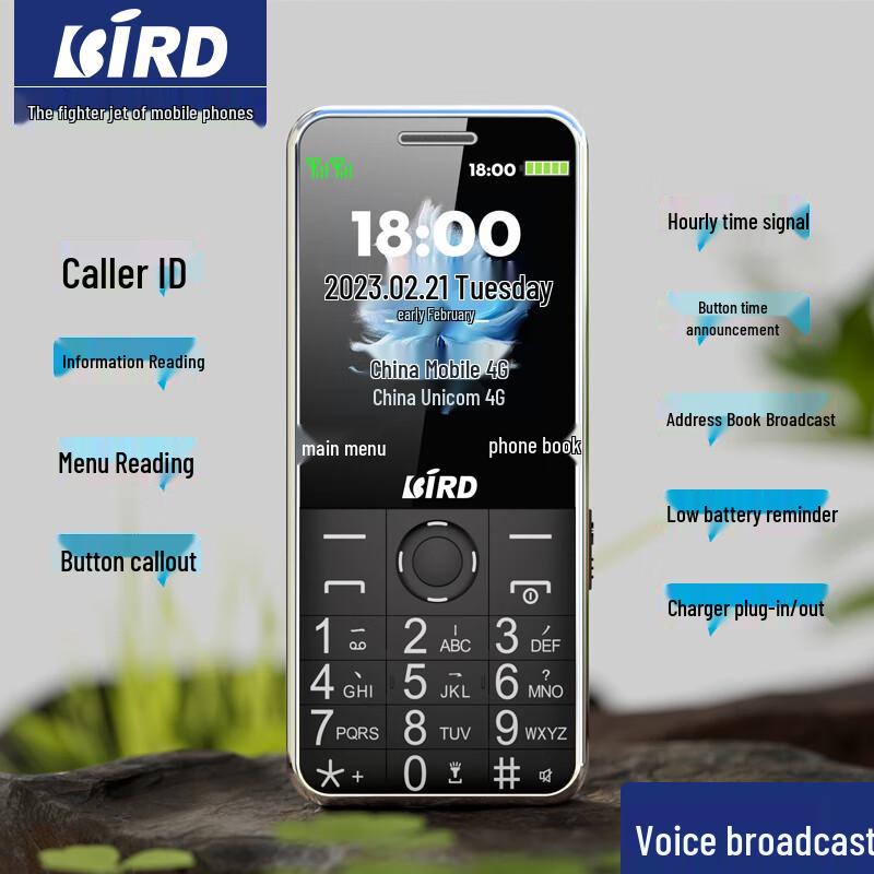 Bird D1 4G Senior Funkční telefon (CN verze)