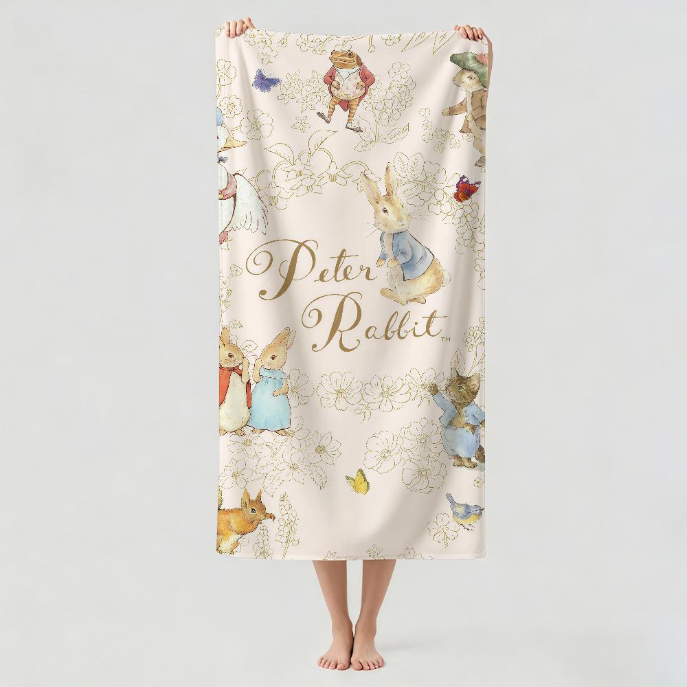 Cartoon cute P-peter rabbit Towel Drying Bath Towel Applicable To Light Swimming Camping Yoga Beach Out