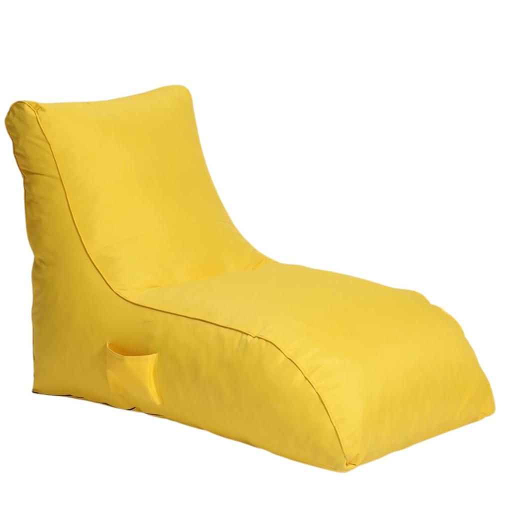 Jumbo Luxury Bean Bag Lounger with Beans Filled (Ready to Use)for Home, Office, Bedroom, Playroom, Living Room, Lounge Seating Color Yellow