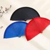 Classical Simple Spanish Plain Fan Solid Color Art Craft Pure Wood Folding Fan Handmade Decorative Props Fan Props