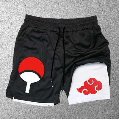 Men's Breathable Casual Shorts Gym Sports Shorts Two-in-one Quick-drying Sports Jogging Training Double-layer Shorts M-3XL
