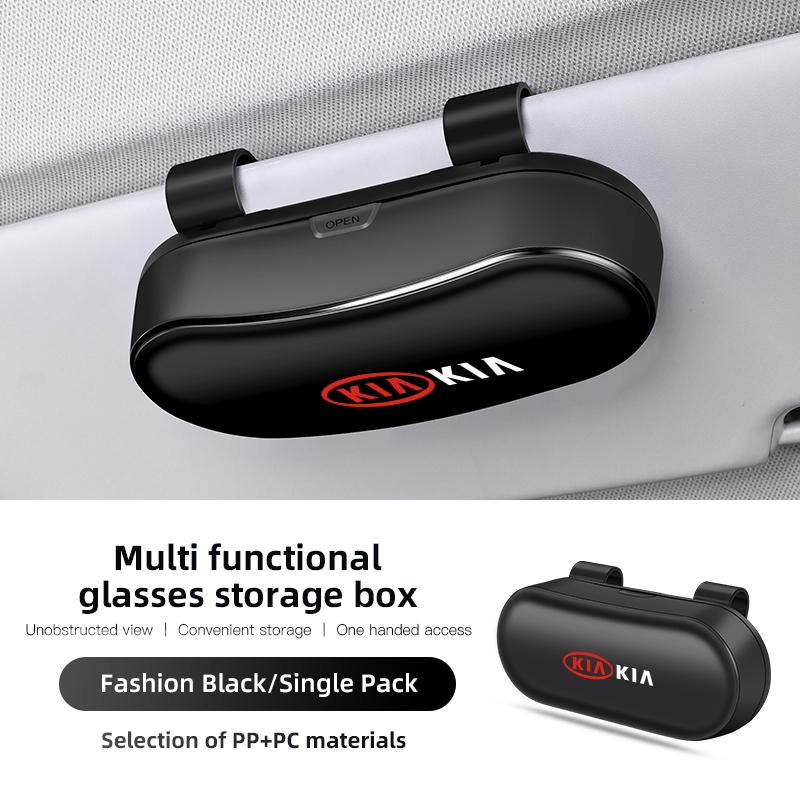 BTSOM1 Car Glasses Box Portable Auto Sunglasses Holder Eyeglass Case For KIA K5 K9 Sorento Ceed Sportage Carnival Stinger Forte Niro