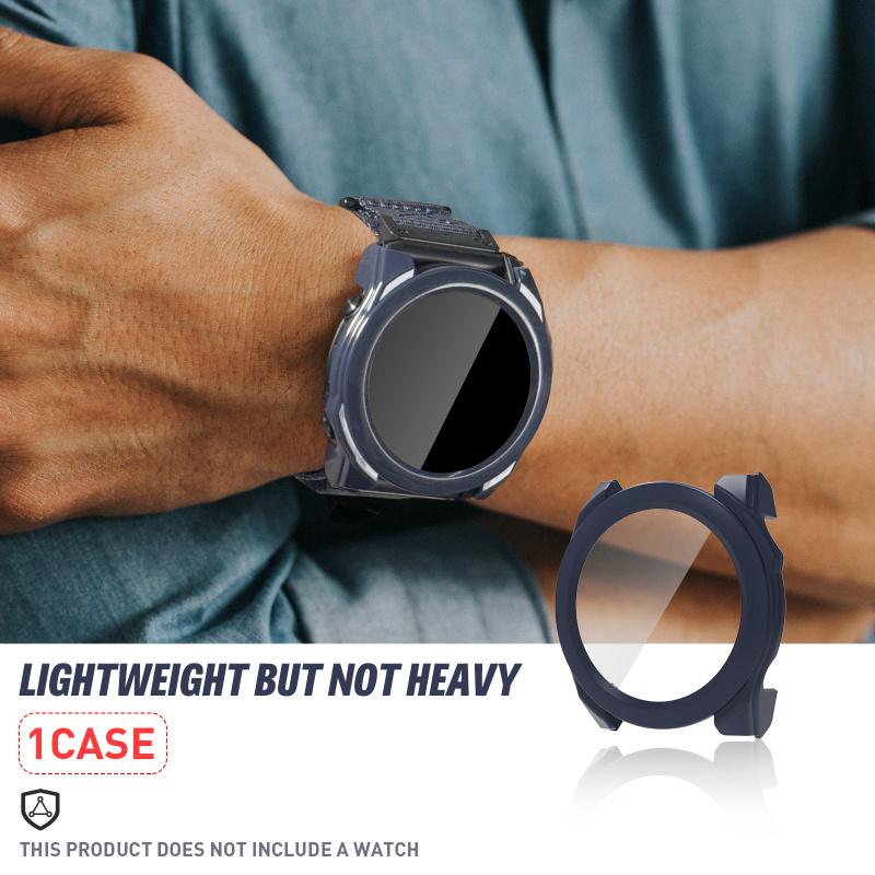 BUSKOZ Soft TPU Case for Garmin Fenix 8 Smartwatch Screen Coverage Scratch & Fingerprint Resistant Anti-Slip for Men Women