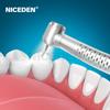 NICEDEN Silent LED Turbine Air Rotor Push Button Portable Dental LED High Speed Handpiece with 5 Lamps LED Light