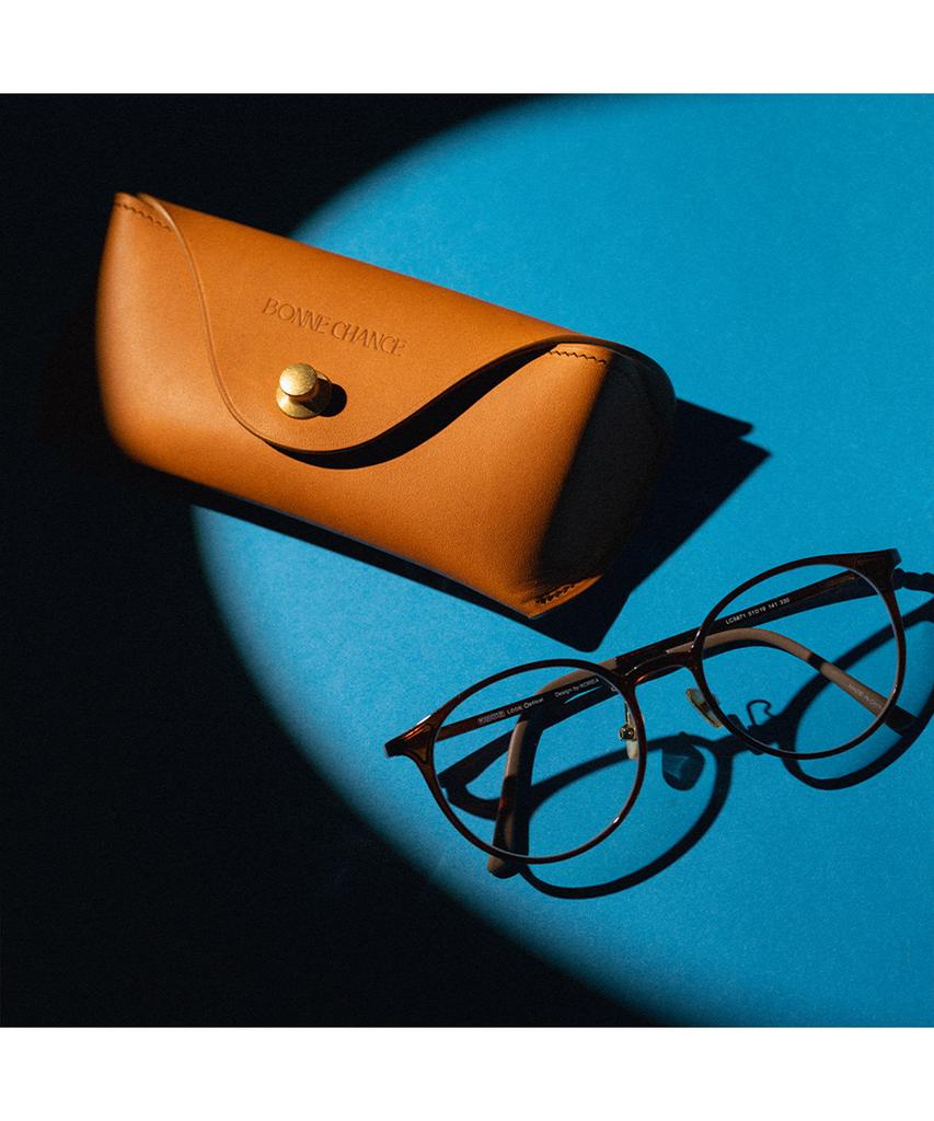 Bonsyangseu Leather Glasses Case (Free Cleaning Cloth)