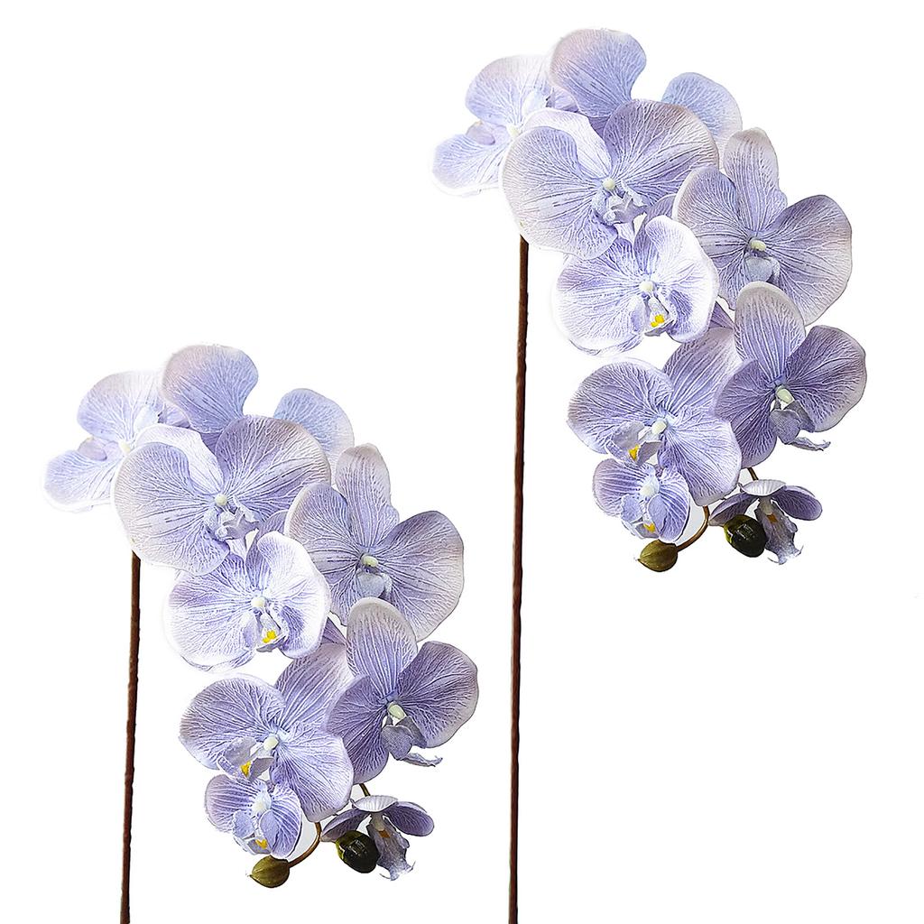 Künstliche Orchidee 10 Köpfe Phalaenopsis Simulationsblume Handgefertigt DIY Kunstblumen für Zuhause Einkaufszentrum Tischdekorationen