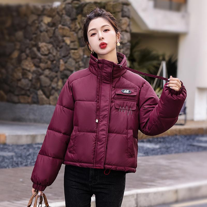 2025 Short Down Cotton Jacket Loose New Padded Jacket Women's Fashion Korean Version Winter Thickened Hooded Cotton Jacket Women's Bread
