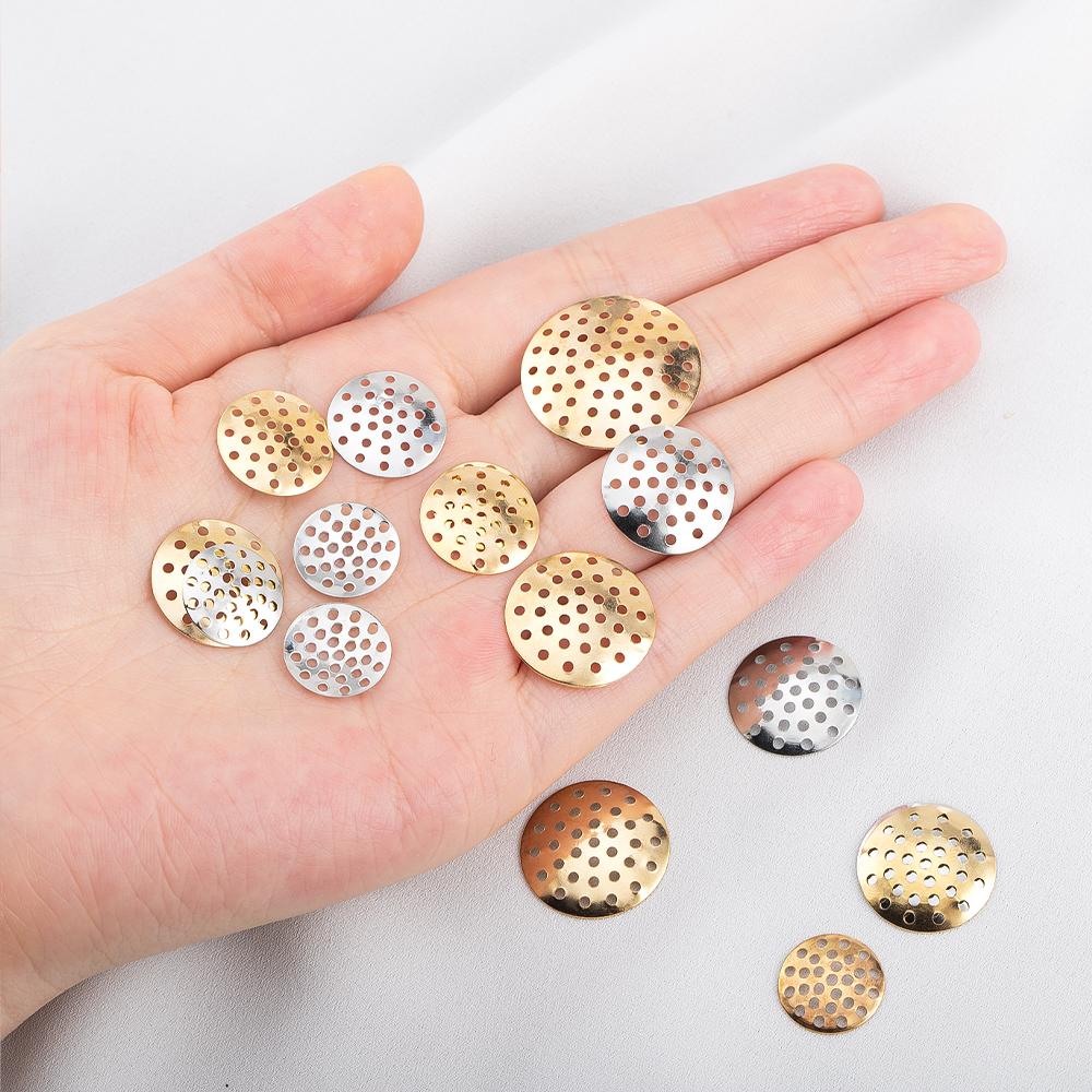50pcs 14mm-25mm Brooch Base Brooches Bouquet Metal Disk Shell Flower Cabochon Bezel Round Blank For Diy Jewelry Making Wholesale