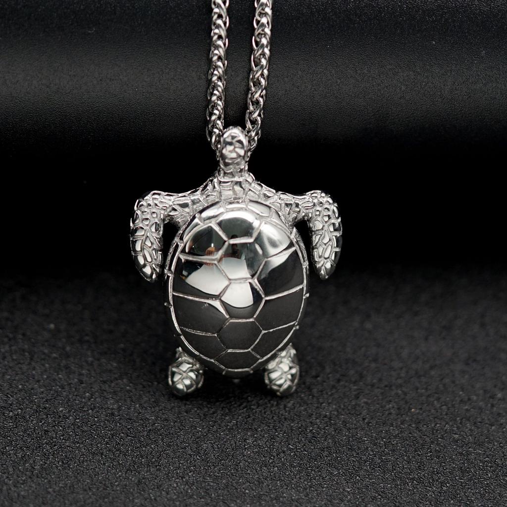 2022 Neuer Hip Hop Tieranhänger Modetrend Schildkrötenhalskette