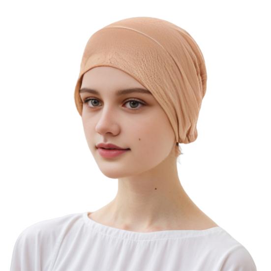 Berretto Foulard Monocolore da Donna Regolabile Traspirante Elasticizzato Antiscivolo Cotone Sottocappello Sotto Foulard Cappello Interno Cappello da Notte per Dormire Cuffia per Capelli