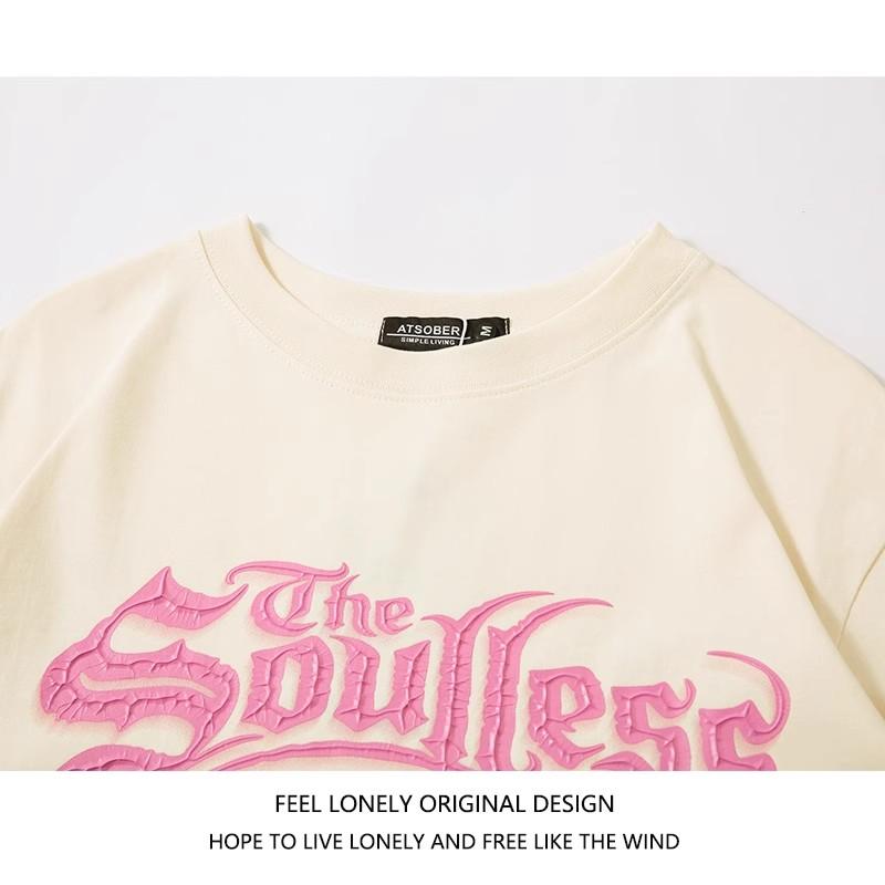 Volné letní tričko s krátkým rukávem a kulatým výstřihem pro muže, jednoduché ocelové logo, všestranné, ležérní, s polovičním rukávem