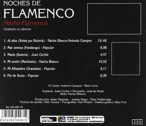 

CD NOCHES DE FLAMENCO - Vol.1 Noche Flemanca US World Music Used