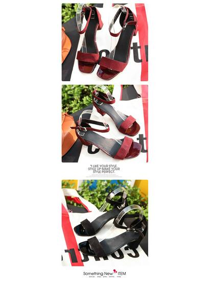 2018 Summer Korean Chunky Heel One-Strap High Heel Sandals for Women, 5cm-7cm