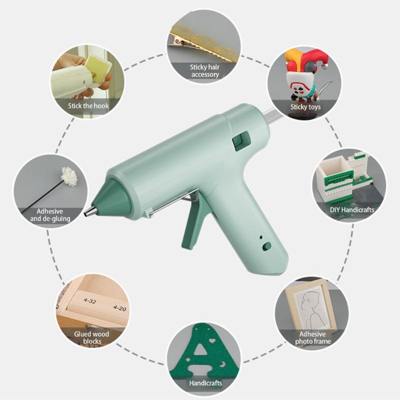 Fast Preheating Glues Guns Set Adhesive Sticks Craft Guns Suitable for Crafting Home Repairs Industrial Use Metal Stand
