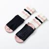 Striped Yoga Calf Socks for Women Autumn Mid Tube Anti Slip Pilates Socks Large Body Elastic Tight Binding Design