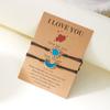 2 PCS Couples Bracelet for Women Lover Luminous Sun Moon Star Hand-woven Rope Bracelets Charm Friendship Girlfriend Jewelry Gift
