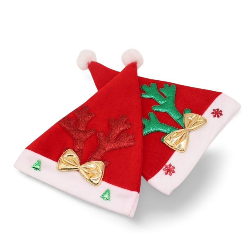 Antlers Bow Christmas Hat For Festival Scene Snowman Hat Atmosphere Venue Decoration Prop Hat