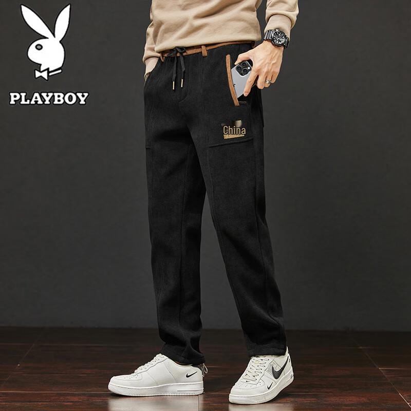 PLAYBOY Men's Loose Straight Casual Pants