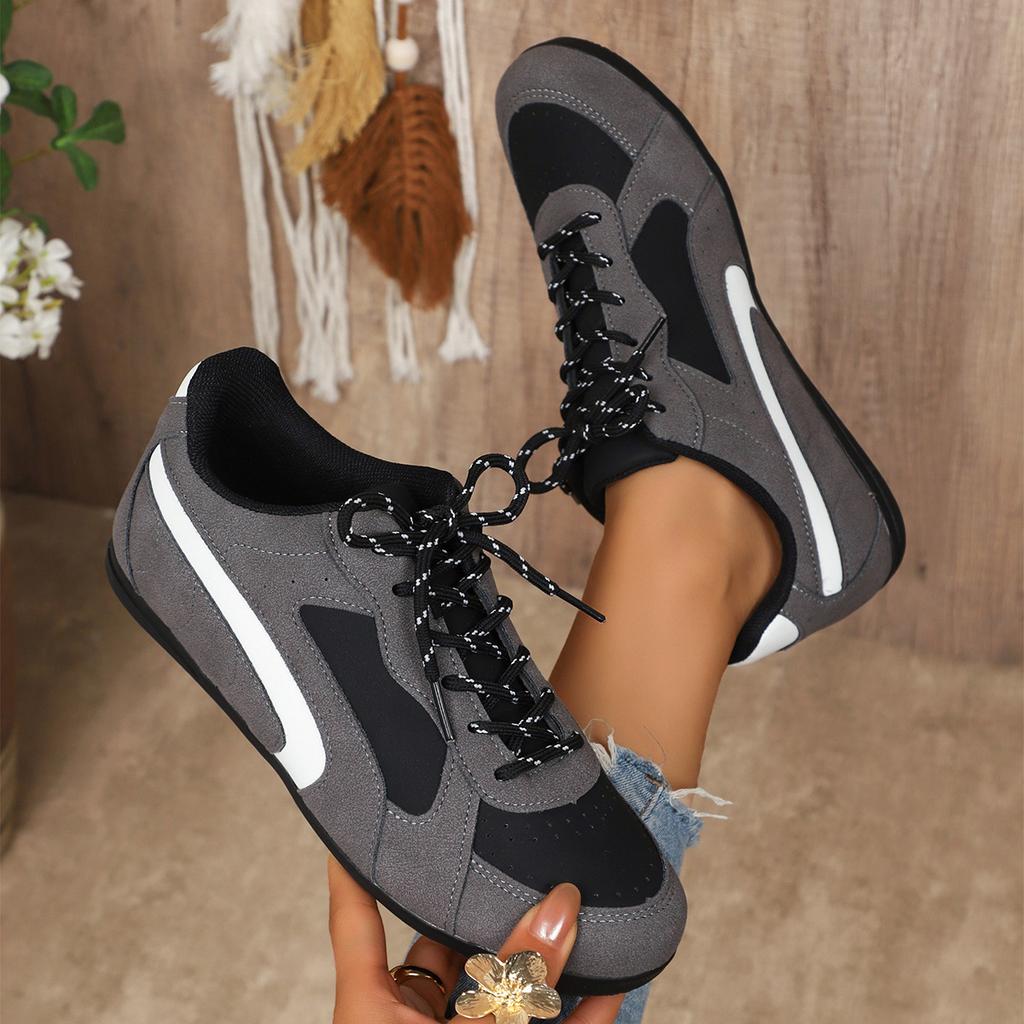 Spring new flat-bottomed color matching German training shoes women's lace-up sports shoes casual shoes women's Forrest Gump shoes