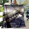 Tank Flannel Blanket Military Weapon Themed Blanket Hiking Picnic Blanket Boys Room Decorative Blanket