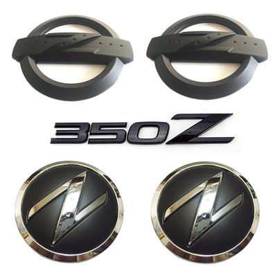 1 Set(5x) 3D 350 Z Symbol Car Auto Front Rear Side Body Emblem Badge Stickers for NISSAN 350Z Fairlady Z Z33 Black