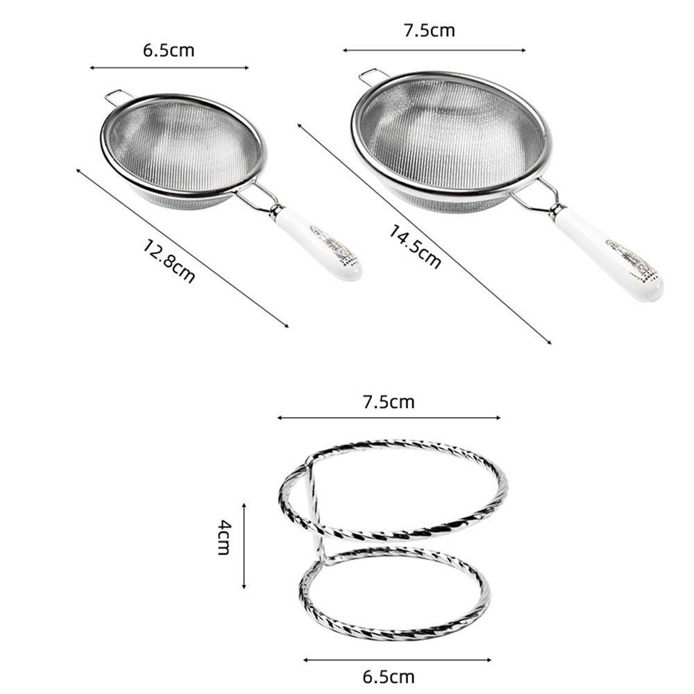 New 304 Stainless Steel Fine Mesh Strainer Long Handle Multi-function Colander Sieve Fine Mesh Oil Strainer Kitchen Baking Tools