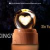 Creative Rotating Crystal Ball Night Light: Decorative Craft for Bedroom Atmosphere and Festive Gift.