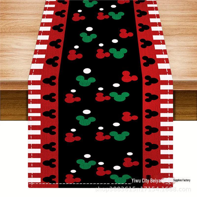 Cross-border Christmas Snowman & Santa Table Runner and Placemat