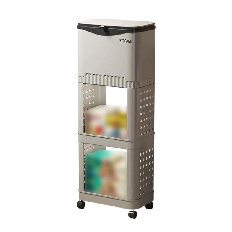 Durability Plastic Waste Container With Modern Look Feet Wheel Perfect For Household Cleanliness In Various Indoor Space