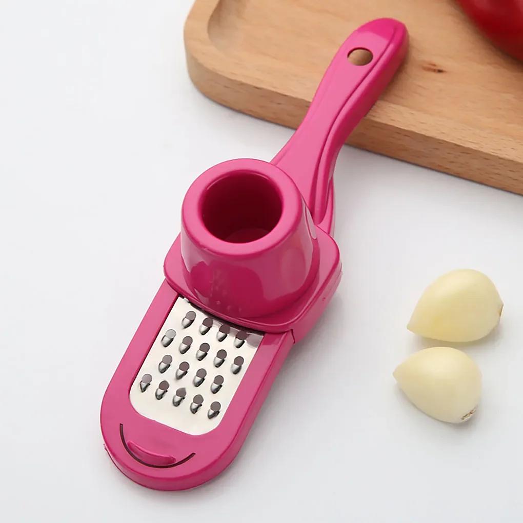 Garlic Crusher Press, Multi-Functional, Manual, Ginger, Garlic, Grinding, Grater, Cutter, Peeler, Kitchen Tools, 1Pc