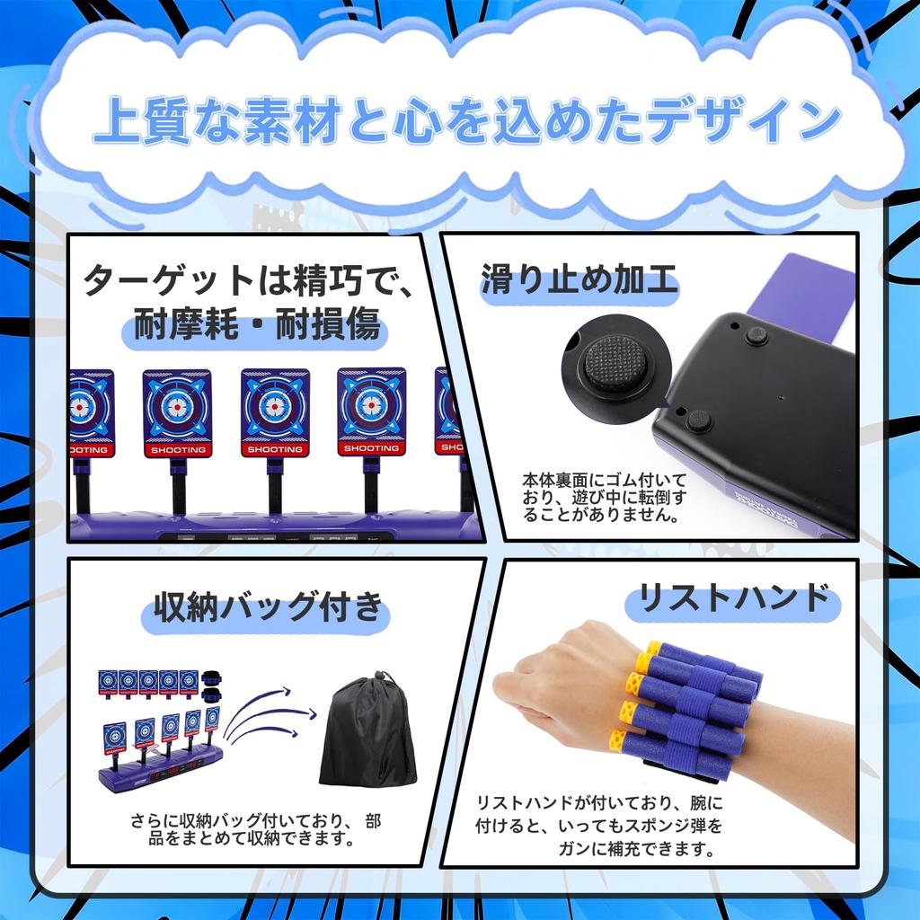 CYFIE Electronic Target Shooting Game with Auto-Rise, Target Aiming, Auto-Scoring, Shooting Practice, Sound Effects, 4 Game Modes, Extra Targets,