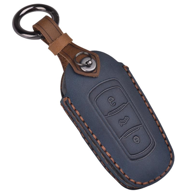 Crazy Horse Leder Schlüsseletui Ist Geeignet für Geely Boyue Schlüsseltasche, Autoschlüsselabdeckung, Retro Leder Schlüsselanhänger.