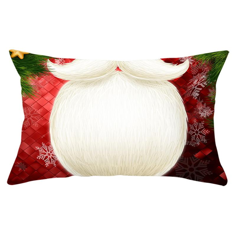 Christmas Simple Print Series Peach Skin Waist Pillowcase Home Sofa Pillowcase Office Pillowcase