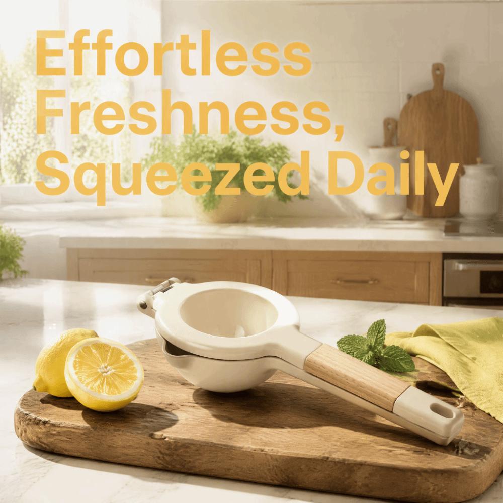 Ergonomic Design Manual Juicer Zinc Ally Wood Handle Fruit Press Juicer Lemon Squeezer Fresh Juice