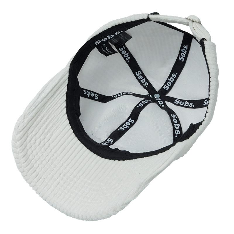 Sebseu Corduroy White Ball Cap
