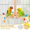 Bird Feeder Plastic Transparent Bird Cage Feeder with Detachable Design Parrot Seed Feeder Bird Cage Accessories Pet Supplies