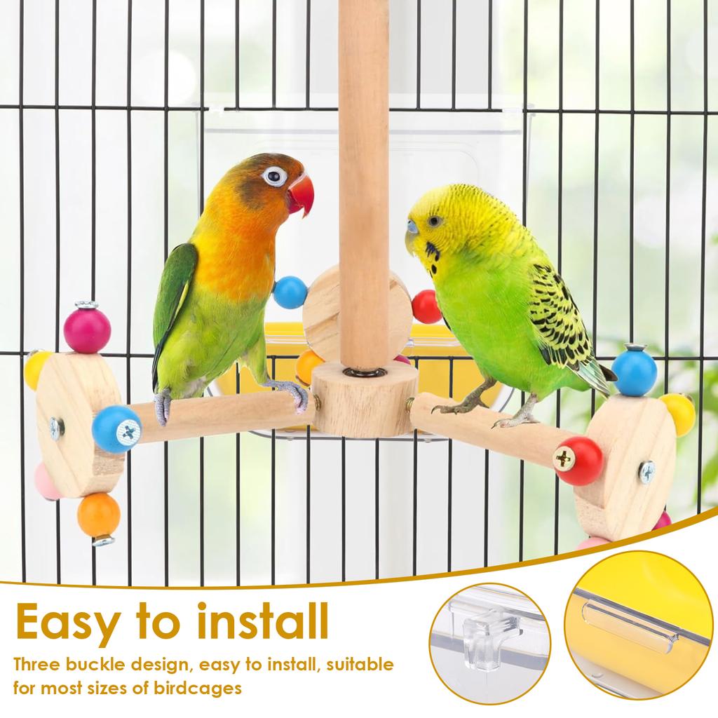 Bird Feeder Plastic Transparent Bird Cage Feeder with Detachable Design Parrot Seed Feeder Bird Cage Accessories Pet Supplies