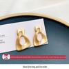 High-End European & American Metal Water Drop Ear Clips - No Piercing, Cool Autumn/Winter Style