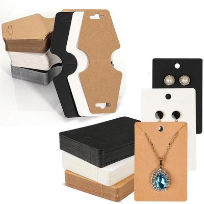 Étiquette Volante Pliable en Papier Kraft Blanc pour Bijoux & Accessoires pour Cheveux