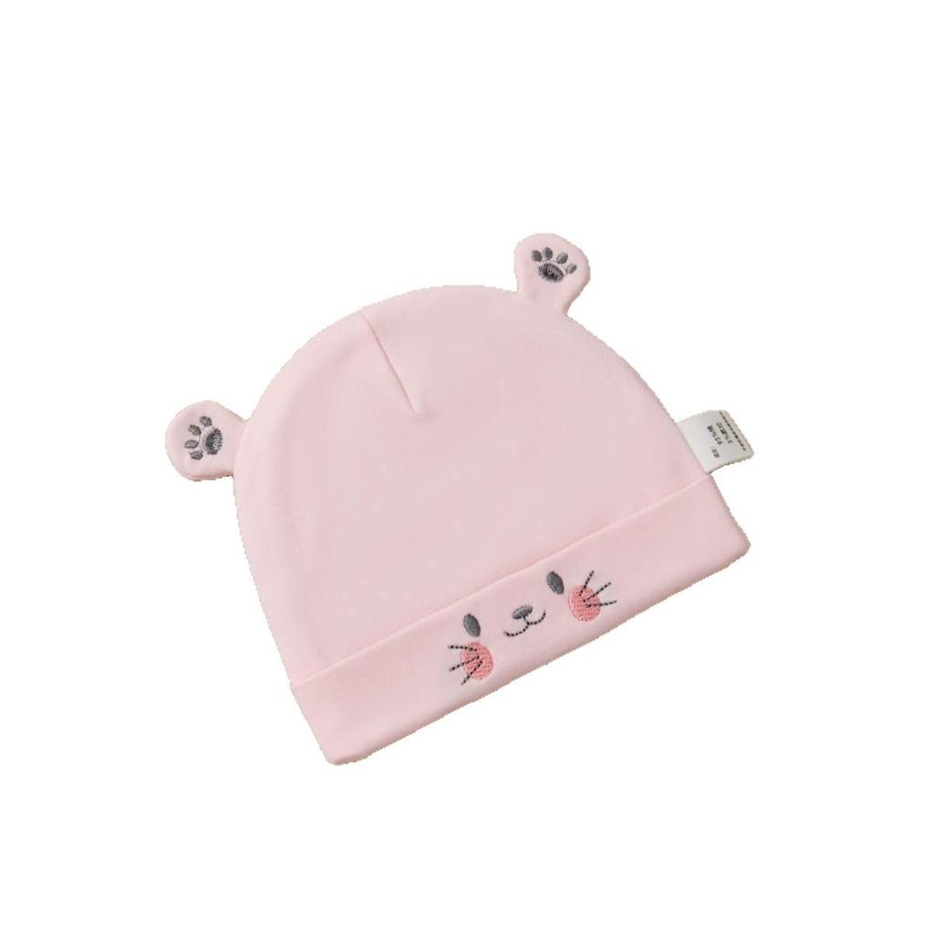 Newborn Baby Hat Cotton Double Layer Soft Cap for 0-3 Months Boys Girls Cute Spring Autumn Infant Beanie Protect Fontanel