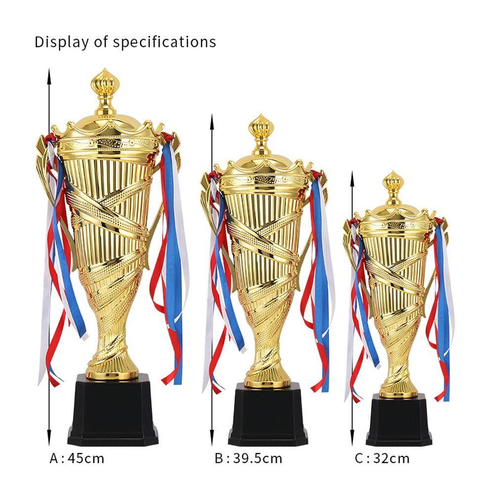 Golden Color Metal Model Trophy Metal Material Golden Statues Cupaward  Competition Soccer