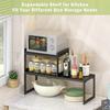 DOLALIKE Expandable kitchen Countertop Organizer, Stackable Cabinet Shelf Organizers, Space Saving Spice Rack Pantry Storage for Bathroom Office