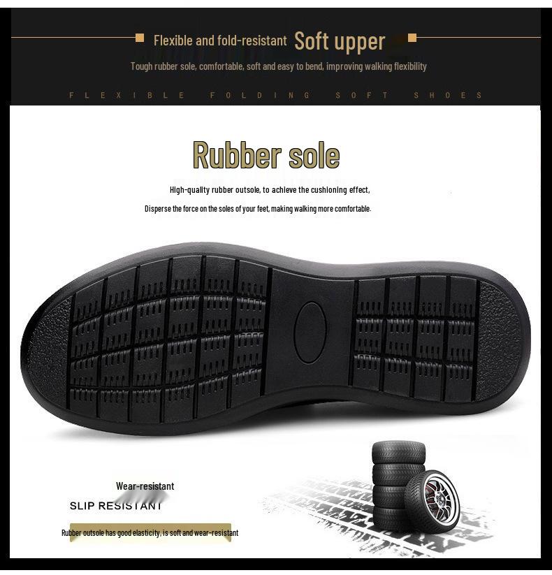 Men's Spring Leather Casual Business Lace-up Shoes - Genuine Leather, Comfortable, Large Sizes Available