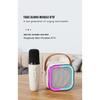 K12 Wireless Bluetooth Speaker with 2 Microphone RGB Portable Music Player Karaoke Machine for  Family Singing Children's Gifts